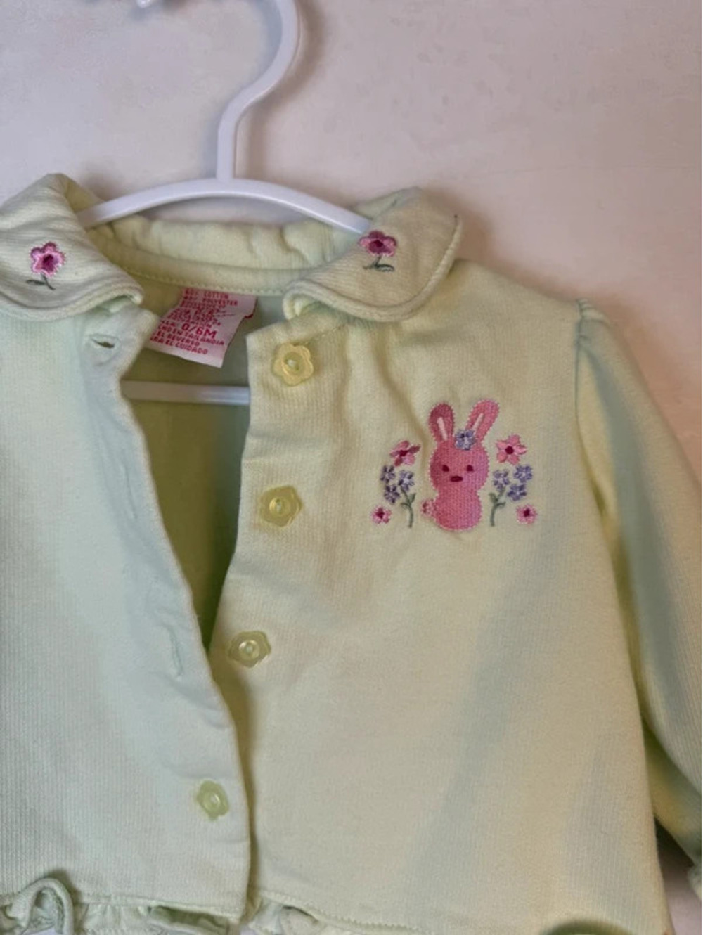 Embroidered baby cardigan size 0 to 6 months